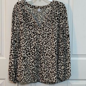 Old Navy Leopard Print Blouse